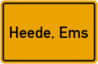 Ortsschild von Gemeinde Heede, Ems in Niedersachsen