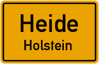 Ortsschild Heide / Holstein