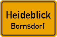 Bornsdorf Dorfstraße in HeideblickBornsdorf