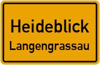 Langengrassau Dorfstraße in HeideblickLangengrassau
