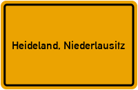 City Sign Heideland, Niederlausitz