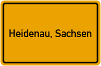 Ortsschild von Stadt Heidenau, Sachsen in Sachsen