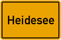 Ortsschild von Gemeinde Heidesee in Brandenburg