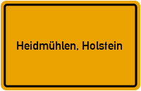 City Sign Heidmühlen, Holstein