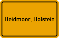 City Sign Heidmoor, Holstein