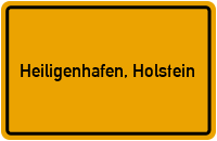 Ortsschild von Stadt Heiligenhafen, Holstein in Schleswig-Holstein