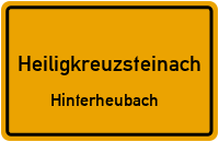 Straßen in Heiligkreuzsteinach Hinterheubach