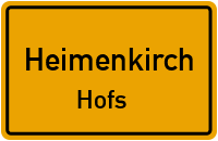 Straßen in Heimenkirch Hofs