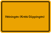 City Sign Heiningen (Kreis Göppingen)