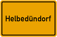 Ortsschild von Gemeinde Helbedündorf in Thüringen