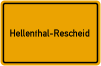 Ortsschild Hellenthal-Rescheid