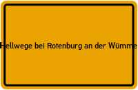 City Sign Hellwege bei Rotenburg an der Wümme