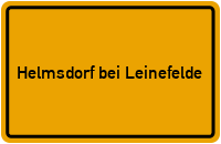 Ortsschild Helmsdorf bei Leinefelde