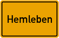 Ortsschild von Gemeinde Hemleben in Thüringen