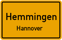 Ortsschild Hemmingen / Hannover