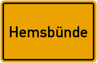 Ortsschild von Gemeinde Hemsbünde in Niedersachsen