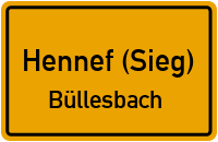 Straßenverzeichnis Hennef (Sieg) Büllesbach