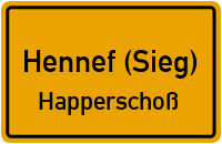Straßenverzeichnis Hennef (Sieg) Happerschoß