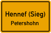 Straßenverzeichnis Hennef (Sieg) Petershohn