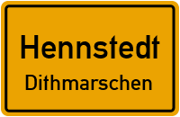 City Sign Hennstedt / Dithmarschen