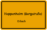 Straßenverzeichnis Heppenheim (Bergstraße) Erbach