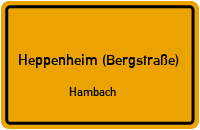 Erbisgasse in Heppenheim (Bergstraße)Hambach