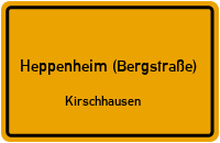 Straßenverzeichnis Heppenheim (Bergstraße) Kirschhausen