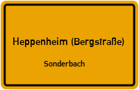 Straßenverzeichnis Heppenheim (Bergstraße) Sonderbach