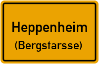 Ortsschild Heppenheim.(Bergstarsse)