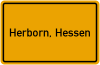 Ortsschild von Stadt Herborn, Hessen in Hessen