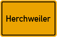 Ortsschild von Gemeinde Herchweiler in Rheinland-Pfalz