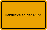 City Sign Herdecke an der Ruhr