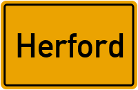 Ortsschild von Stadt Herford in Nordrhein-Westfalen
