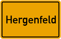 Ortsschild von Gemeinde Hergenfeld in Rheinland-Pfalz