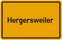 Ortsschild von Gemeinde Hergersweiler in Rheinland-Pfalz