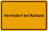 City Sign Hermsdorf bei Ruhland