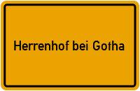 City Sign Herrenhof bei Gotha
