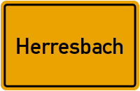 Ortsschild von Gemeinde Herresbach in Rheinland-Pfalz