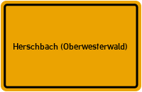 City Sign Herschbach (Oberwesterwald)