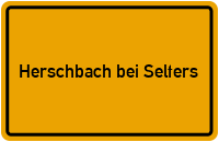 City Sign Herschbach bei Selters