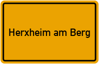 Ortsschild von Gemeinde Herxheim am Berg in Rheinland-Pfalz