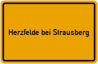 City Sign Herzfelde bei Strausberg