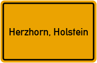 City Sign Herzhorn, Holstein