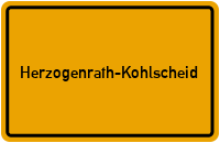 City Sign Herzogenrath-Kohlscheid