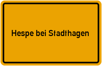 City Sign Hespe bei Stadthagen