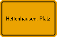 City Sign Hettenhausen, Pfalz