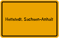 Ortsschild von Stadt Hettstedt, Sachsen-Anhalt in Sachsen-Anhalt