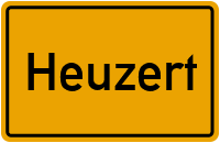 Ortsschild von Gemeinde Heuzert in Rheinland-Pfalz