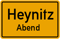 Straßen in Heynitz Abend