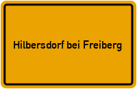 City Sign Hilbersdorf bei Freiberg